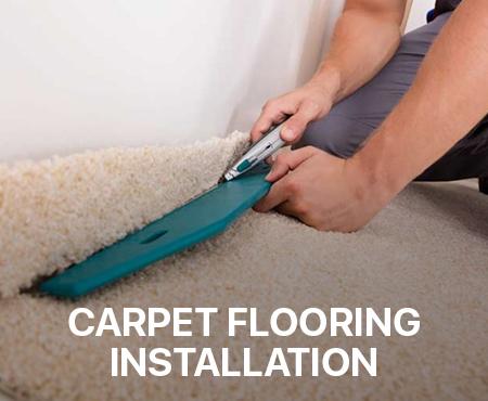 Carpet flooring installation
